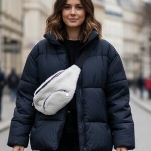 Faux Fur Fanny Belt Bag Ivory